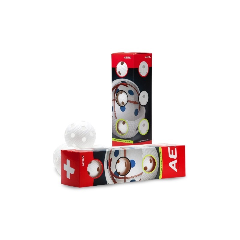 Florbal / Loptičky / Aero Plus Ball White 4-pack