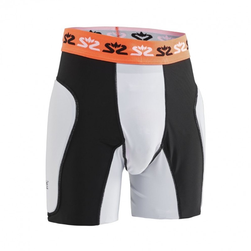 Salming E-Series Protective Shorts White/Orange - 