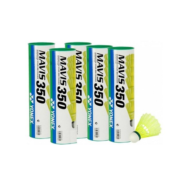 BEDMINTONOVÉ KOŠÍKY MAVIS 350 ŽLTÉ PLASTOVÉ POMALÁ - 
