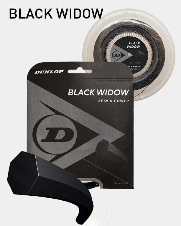 Tenisový výplet DUNLOP BLACK WIDOW 17G / 1.26 mm - 