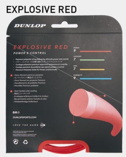Tenisový výplet DUNLOP EXPLOSIVE RED (16G / 1,30 m - 